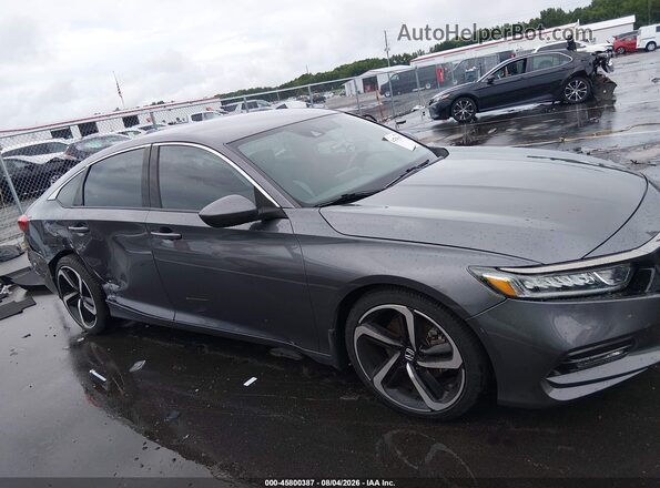 1HGCV1F30JA240765 2018 HONDA ACCORD Gray Вид задньої частини салону