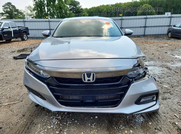 1HGCV1F30JA245013 2018 HONDA ACCORD Silver Вид спереду