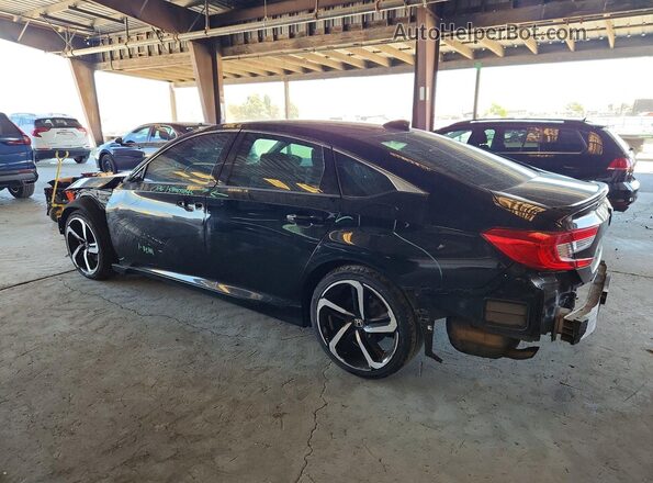 1HGCV1F30JA267982 2018 HONDA ACCORD Black უკანა მარცხენა