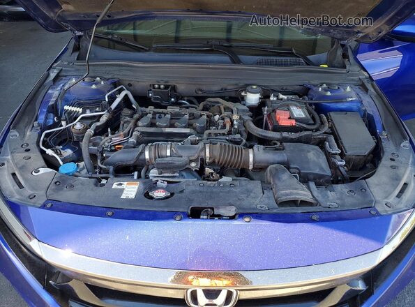 1HGCV1F30KA054516 2019 HONDA ACCORD Blue Widok wnętrza z tyłu