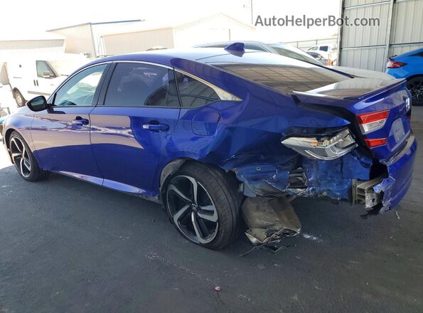 1HGCV1F30KA054516 2019 HONDA ACCORD Blue Tył lewy
