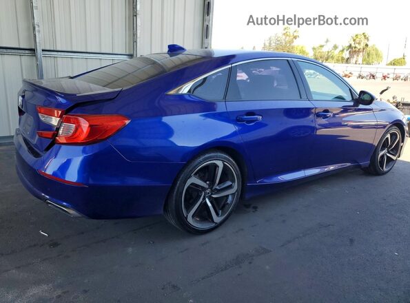 1HGCV1F30KA054516 2019 HONDA ACCORD Blue Tył prawy