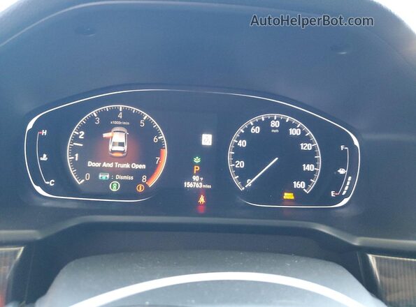 1HGCV1F30KA054516 2019 HONDA ACCORD Blue Widok zestawu wskaźników