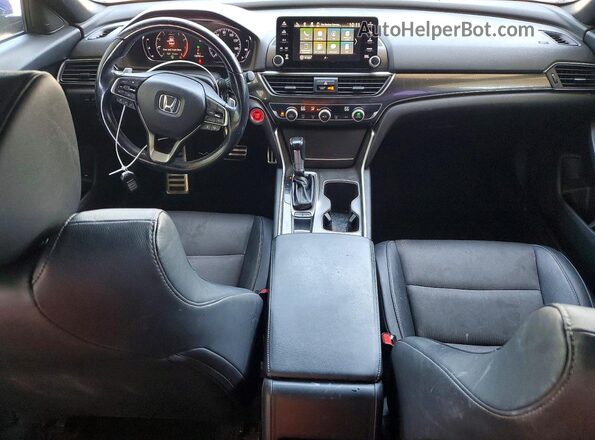 1HGCV1F30KA054516 2019 HONDA ACCORD Blue Widok deski rozdzielczej