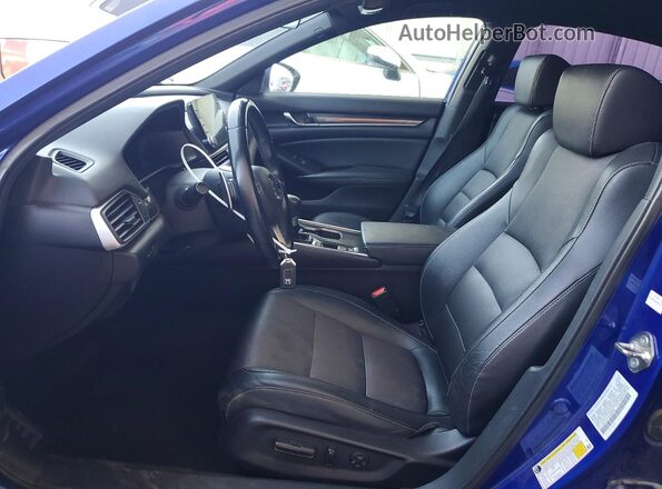 1HGCV1F30KA054516 2019 HONDA ACCORD Blue Widok wnętrza z przodu