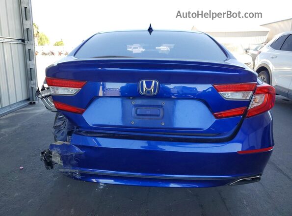 1HGCV1F30KA054516 2019 HONDA ACCORD Blue Widok z tyłu