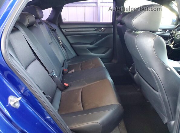 1HGCV1F30KA054516 2019 HONDA ACCORD Blue Widok tylnych siedzeń