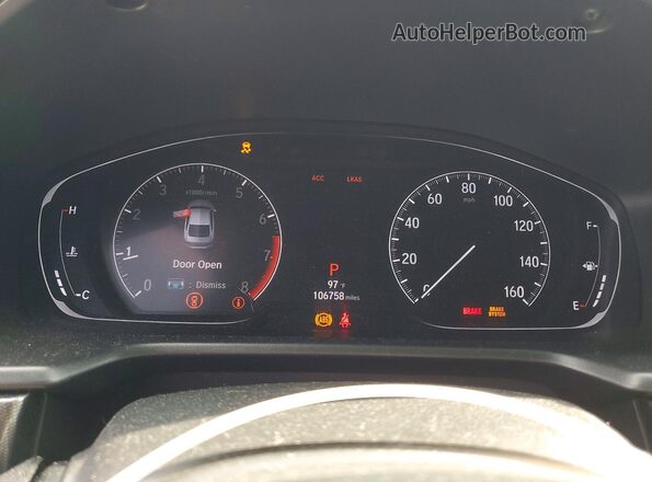 1HGCV1F30KA067427 2019 HONDA ACCORD White Սարքավորումների վահանակի տեսք