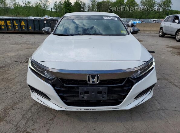 1HGCV1F30KA067427 2019 HONDA ACCORD White Դիմացի տեսք