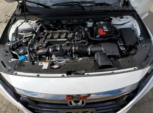 1HGCV1F30KA067427 2019 HONDA ACCORD White Սալոնի հետևի տեսք