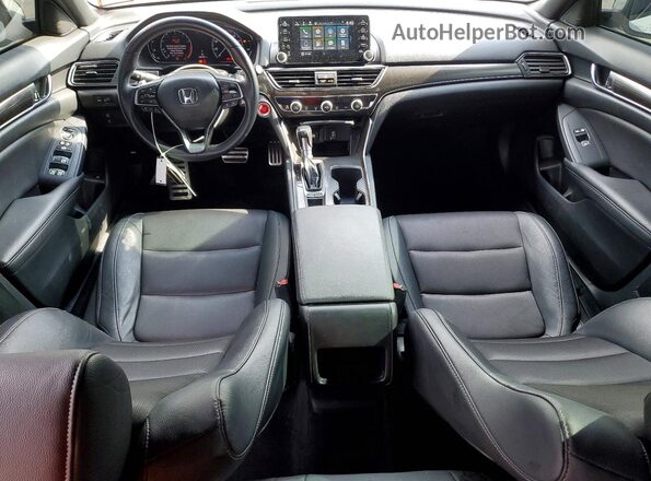1HGCV1F30KA067427 2019 HONDA ACCORD White Առջևի վահանակի տեսք