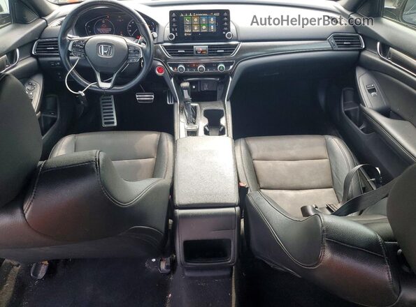 1HGCV1F30KA069274 2019 HONDA ACCORD Black Առջևի վահանակի տեսք