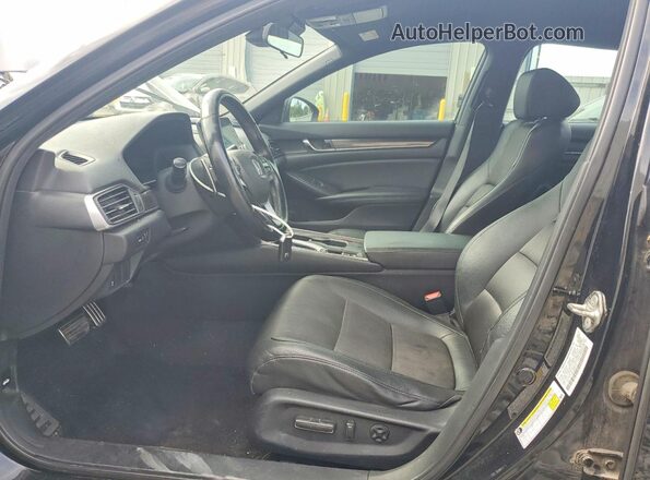 1HGCV1F30KA069274 2019 HONDA ACCORD Black Սալոնի դիմացի տեսք