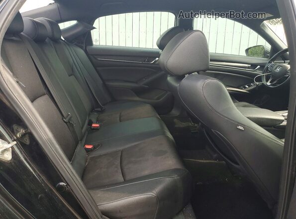 1HGCV1F30KA069274 2019 HONDA ACCORD Black Հետևի նստատեղերի տեսք
