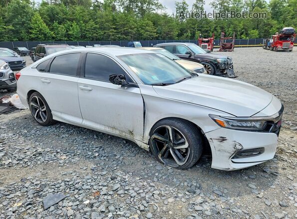 1HGCV1F30KA101575 2019 HONDA ACCORD White Front right