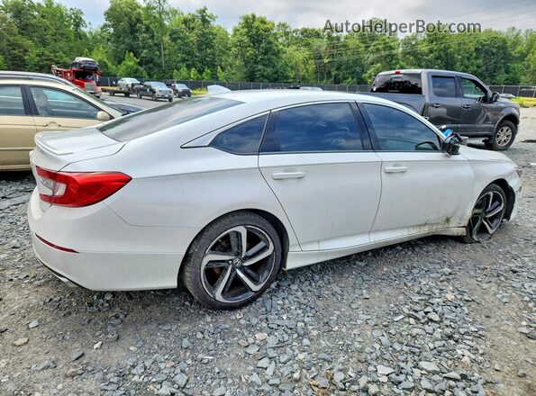1HGCV1F30KA101575 2019 HONDA ACCORD White Rear right