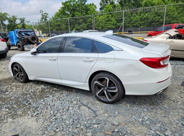 1HGCV1F30KA101575 2019 HONDA ACCORD White Rear left