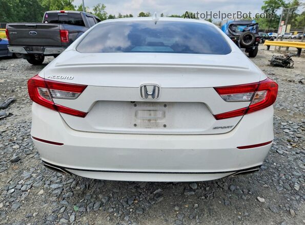 1HGCV1F30KA101575 2019 HONDA ACCORD White Rear view