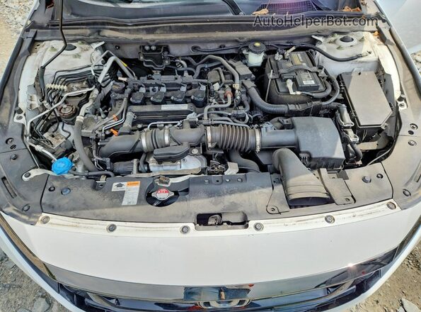 1HGCV1F30KA101575 2019 HONDA ACCORD White Rear interior view