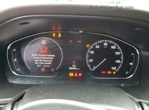 1HGCV1F30KA101575 2019 HONDA ACCORD White Instrument cluster view