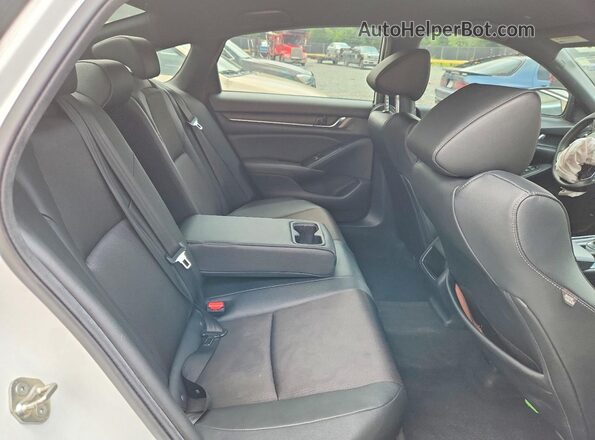 1HGCV1F30KA101575 2019 HONDA ACCORD White Rear seats view