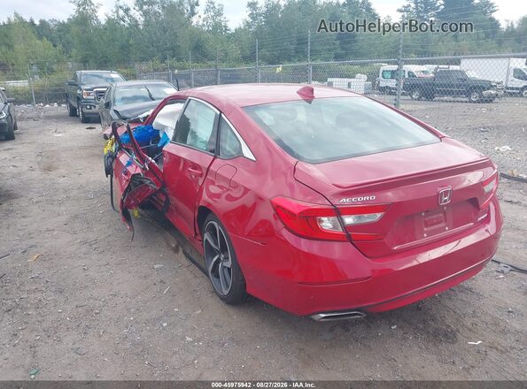 1HGCV1F30KA112186 2019 HONDA ACCORD Red Հետևի ձախ