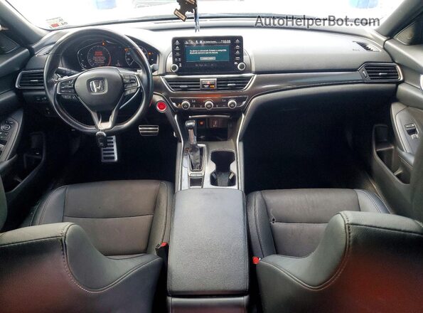 1HGCV1F30LA000098 2020 HONDA ACCORD Black Առջևի վահանակի տեսք