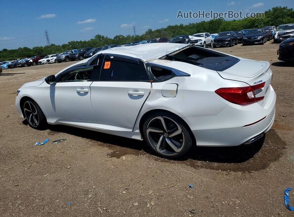 1HGCV1F30LA018617 2020 HONDA ACCORD White Հետևի ձախ