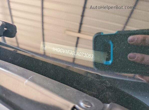 1HGCV1F30LA073083 2020 HONDA ACCORD Белый Вид наклейки с VIN-кодом
