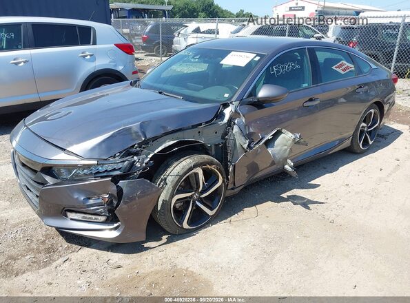 1HGCV1F30LA157159 2020 HONDA ACCORD Gray Передня ліва чверть