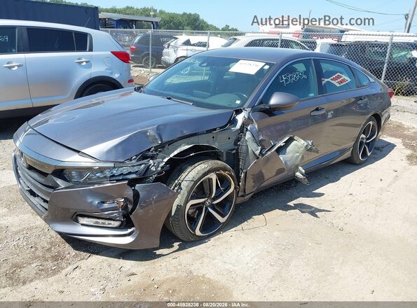 1HGCV1F30LA157159 2020 HONDA ACCORD Gray Вид спереду