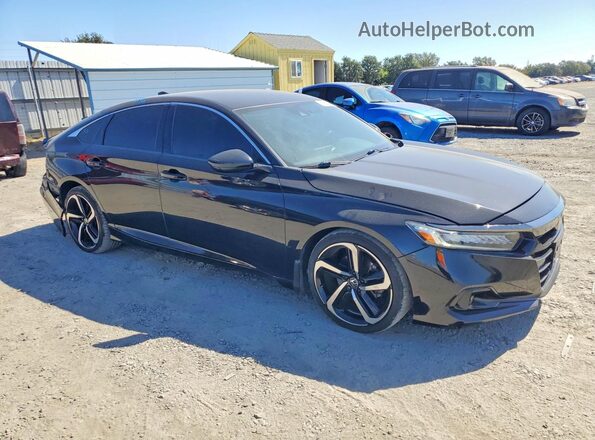 1HGCV1F30MA102860 2021 HONDA ACCORD Black Առջևի աջ