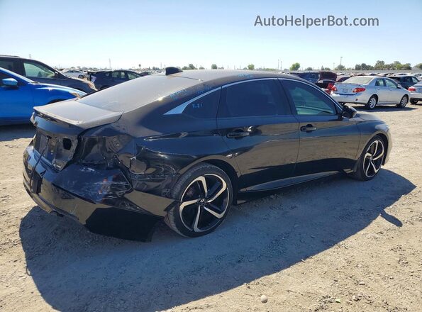 1HGCV1F30MA102860 2021 HONDA ACCORD Black Հետևի աջ