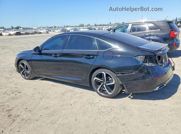 1HGCV1F30MA102860 2021 HONDA ACCORD Black Հետևի ձախ