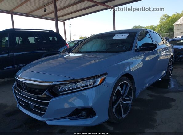 1HGCV1F30NA000427 2022 HONDA ACCORD Gray Vista tres cuartos delantera izquierda