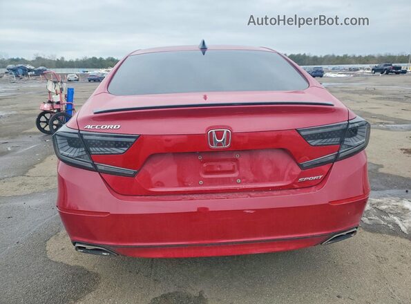 1HGCV1F30NA024744 2022 HONDA ACCORD Red უკანა ხედი