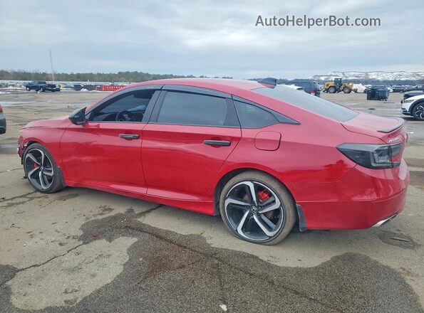 1HGCV1F30NA024744 2022 HONDA ACCORD Red უკანა მარცხენა