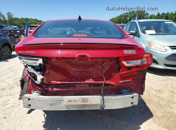 1HGCV1F30NA056559 2022 HONDA ACCORD Red უკანა ხედი