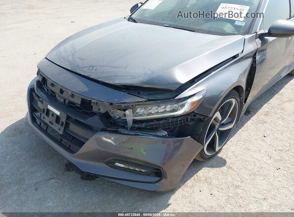 1HGCV1F31JA027212 2018 HONDA ACCORD Gray Вид спереду