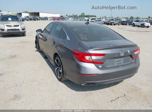 1HGCV1F31JA027212 2018 HONDA ACCORD Gray Задня ліва чверть