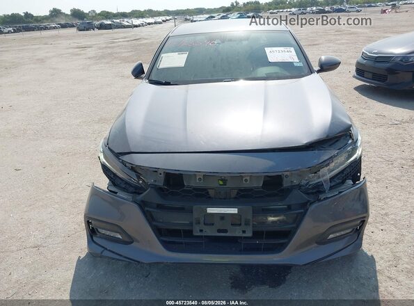 1HGCV1F31JA027212 2018 HONDA ACCORD Gray Вид щитка приладів