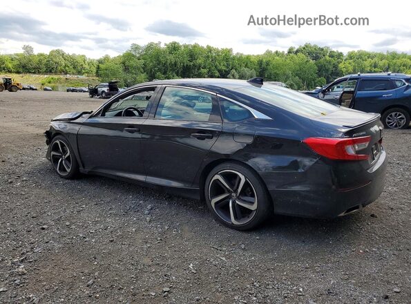 1HGCV1F31JA058041 2018 HONDA ACCORD Black Rear left