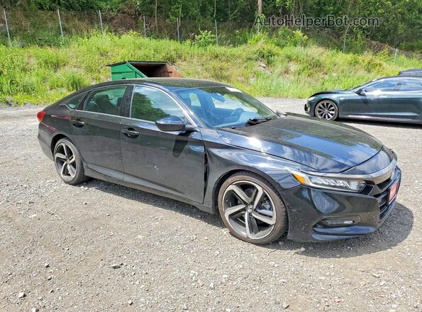 1HGCV1F31JA058041 2018 HONDA ACCORD Black Front right