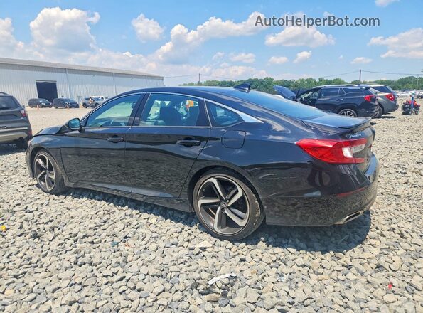 1HGCV1F31JA170936 2018 HONDA ACCORD Black Trasero izquierdo