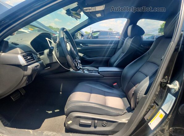 1HGCV1F31JA170936 2018 HONDA ACCORD Black Vista interior delantera