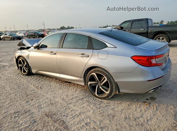 1HGCV1F31JA192225 2018 HONDA ACCORD Серебряный Задняя левая четверть
