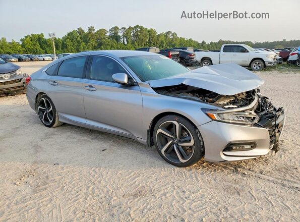 1HGCV1F31JA192225 2018 HONDA ACCORD Серебряный Передняя правая четверть