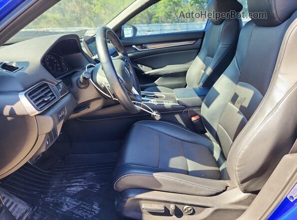 1HGCV1F31JA220265 2018 HONDA ACCORD Blue წინა სალონის ხედი