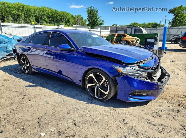 1HGCV1F31JA220265 2018 HONDA ACCORD Blue წინა მარჯვენა