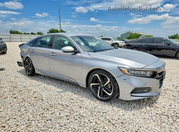 1HGCV1F31JA243867 2018 HONDA ACCORD Silver Front right